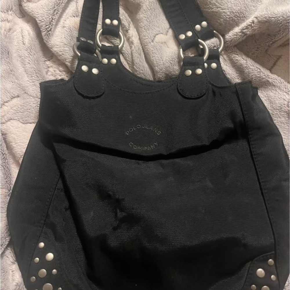 Polo by Ralph Lauren Black Studded Tote